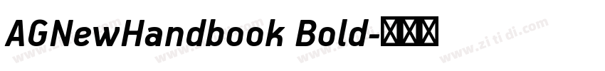 AGNewHandbook Bold字体转换